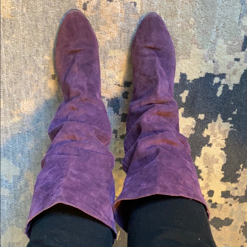 Vintage: Maine Woods Purple Suede Boots